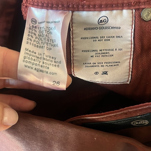 NWOT AG Farrah Skinny Ankle Coated Jeans sz 26 Rust Colored $285 current retail - Picture 4 of 5